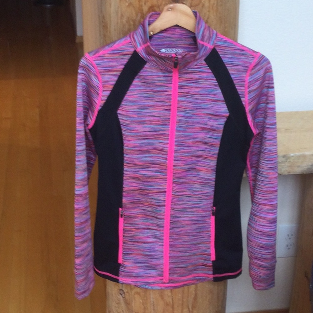 EUC Idealogy XS Pink/Black/Blue/Orange Zip Front Jacket